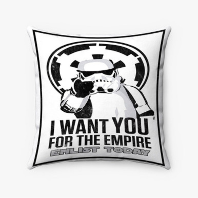 Pastele Storntrooper Star Wars I Want You Custom Pillow Case Awesome Personalized Spun Polyester Square Pillow Cover Decorative Cushion Bed Sofa Throw Pillow Home Decor