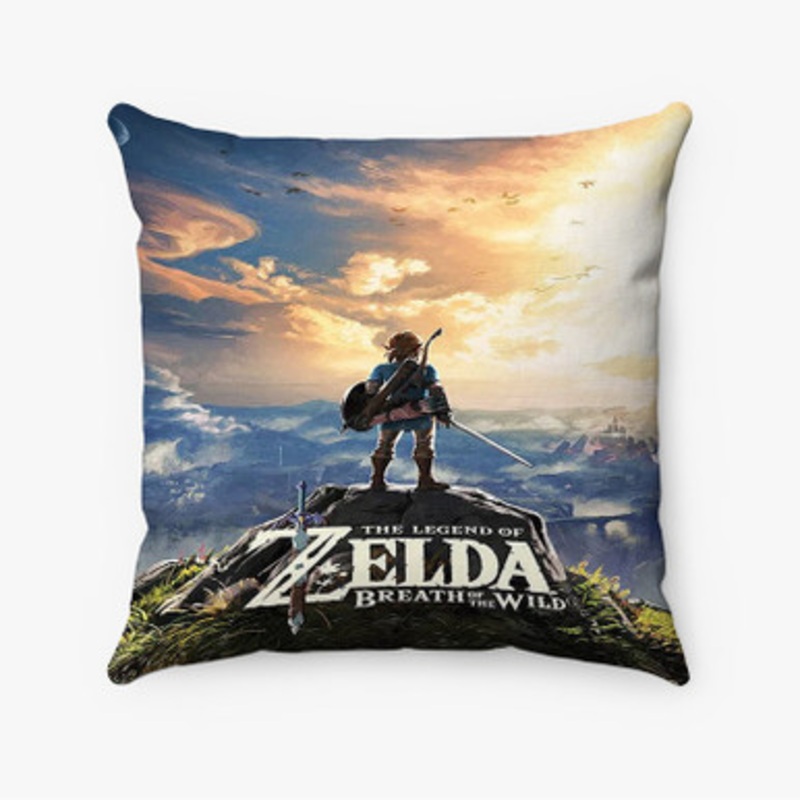 Pastele The Legend Of Zelda Breath Of The Wild Custom Pillow Case Awesome Personalized Spun Polyester Square Pillow Cover Decorative Cushion Bed Sofa Throw Pillow Home Decor