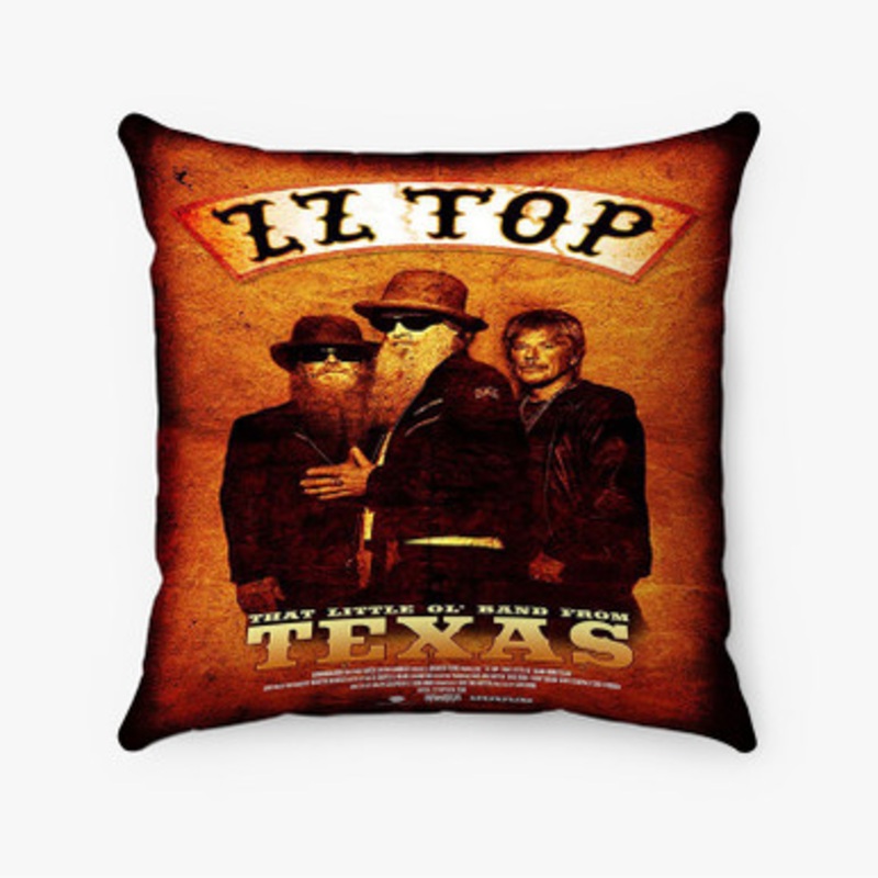 Pastele Zz Top Texas Custom Pillow Case Awesome Personalized Spun Polyester Square Pillow Cover Decorative Cushion Bed Sofa Throw Pillow Home Decor