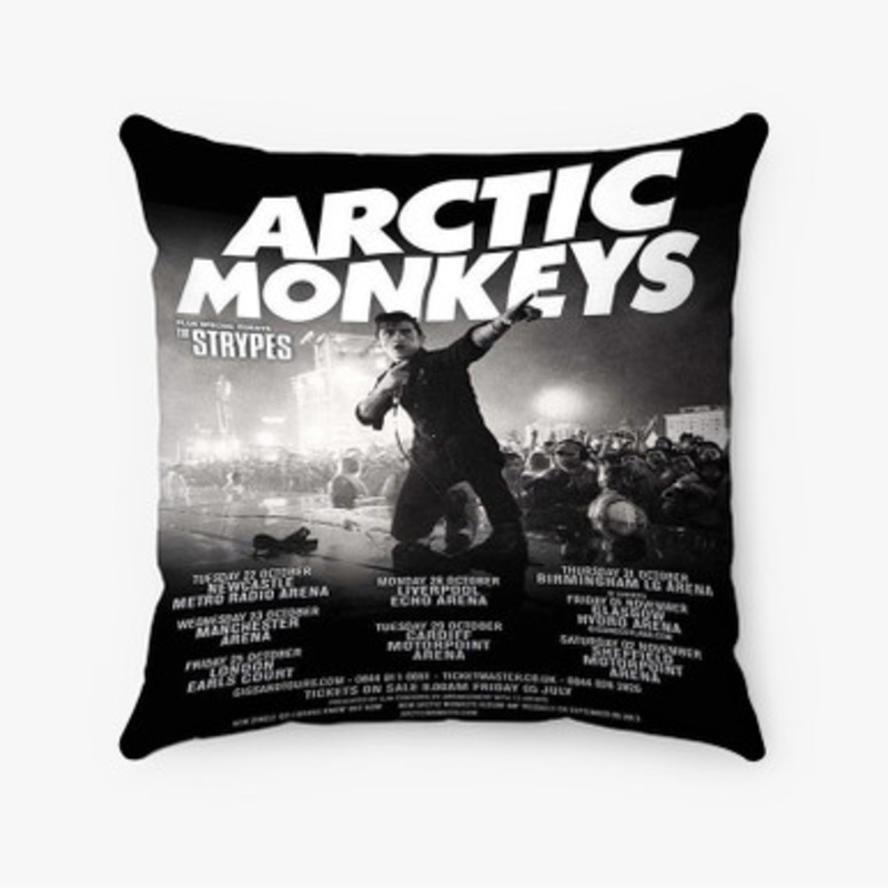 Pastele Arctic Monkeys Concert Custom Pillow Case Awesome Personalized Spun Polyester Square Pillow Cover Decorative Cushion Bed Sofa Throw Pillow Home Decor
