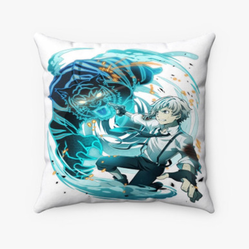 Pastele Atsushi Nakajima Bungou Stray Dogs Custom Pillow Case Awesome Personalized Spun Polyester Square Pillow Cover Decorative Cushion Bed Sofa Throw Pillow Home Decor