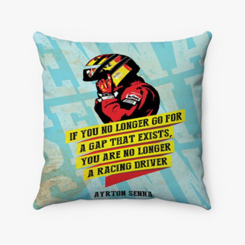 Pastele Ayrton Senna Quotes Custom Pillow Case Awesome Personalized Spun Polyester Square Pillow Cover Decorative Cushion Bed Sofa Throw Pillow Home Decor