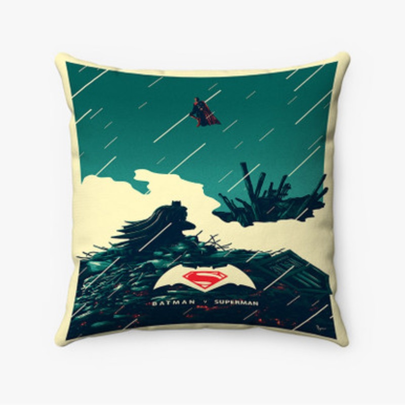 Pastele Batman V Superman Custom Pillow Case Awesome Personalized Spun Polyester Square Pillow Cover Decorative Cushion Bed Sofa Throw Pillow Home Decor