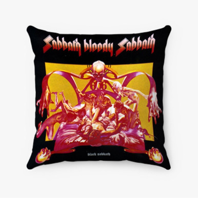 Pastele Black Sabbath Sabbath Bloody Sabbath Custom Pillow Case Awesome Personalized Spun Polyester Square Pillow Cover Decorative Cushion Bed Sofa Throw Pillow Home Decor
