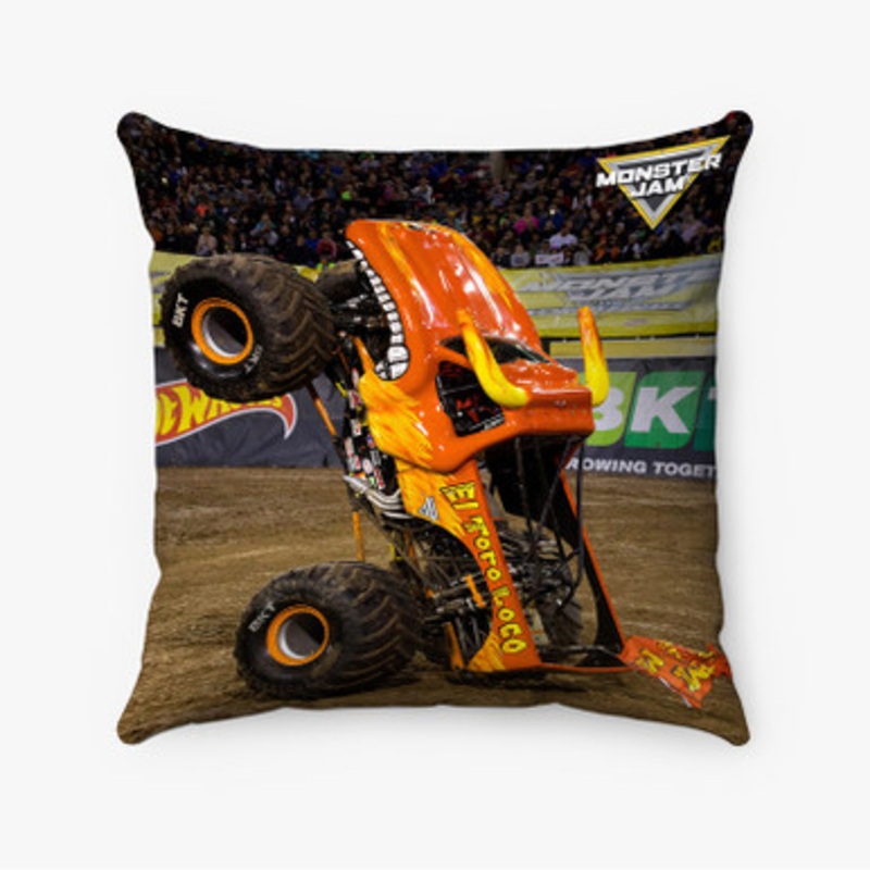 Pastele El Toro Loco Monster Truck Custom Pillow Case Awesome Personalized Spun Polyester Square Pillow Cover Decorative Cushion Bed Sofa Throw Pillow Home Decor