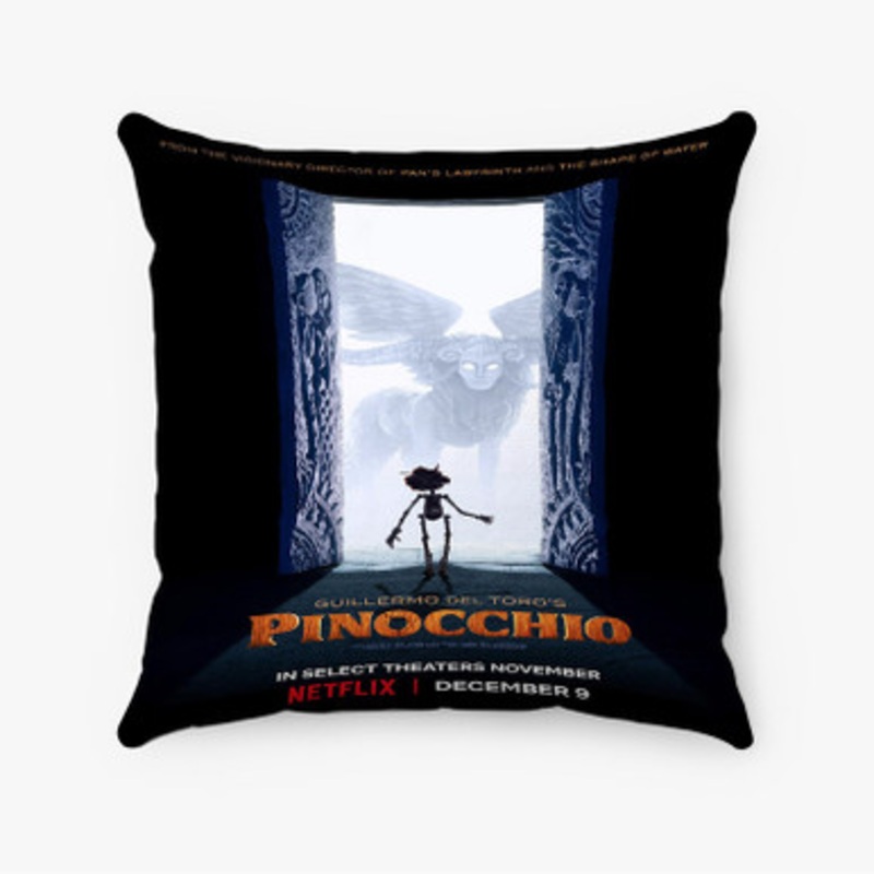 Pastele Guillermo del Toro s Pinocchio Custom Pillow Case Awesome Personalized Spun Polyester Square Pillow Cover Decorative Cushion Bed Sofa Throw Pillow Home Decor