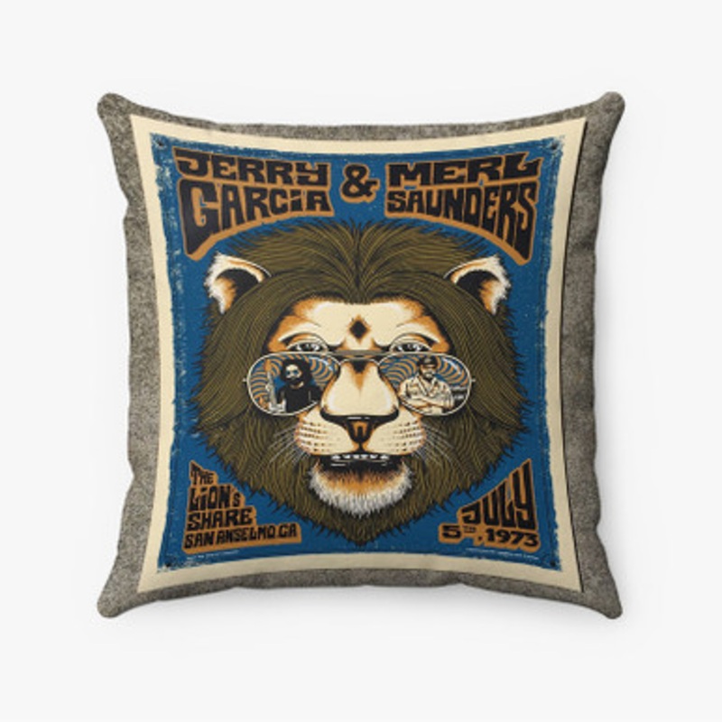 Pastele Jerry Garcia and Merl Saunder Custom Pillow Case Awesome Personalized Spun Polyester Square Pillow Cover Decorative Cushion Bed Sofa Throw Pillow Home Decor