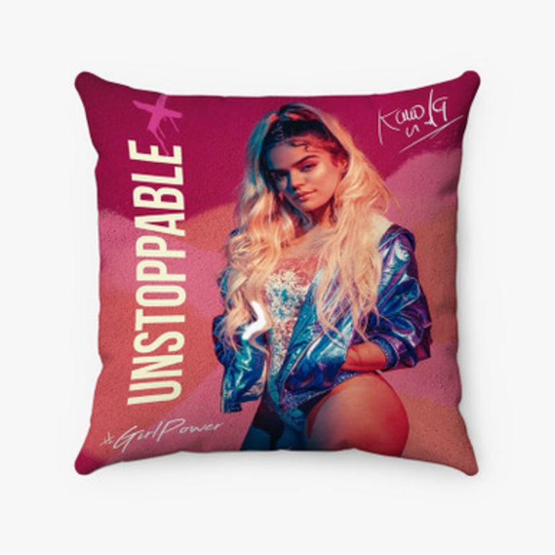 Pastele Karol G Custom Pillow Case Awesome Personalized Spun Polyester Square Pillow Cover Decorative Cushion Bed Sofa Throw Pillow Home Decor
