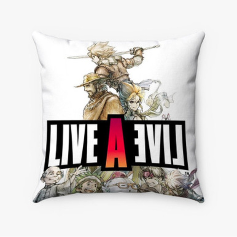 Pastele Live A Live Custom Pillow Case Awesome Personalized Spun Polyester Square Pillow Cover Decorative Cushion Bed Sofa Throw Pillow Home Decor