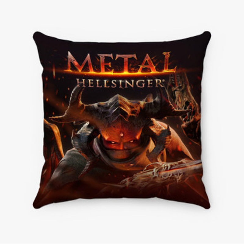 Pastele Metal Hellsinger Custom Pillow Case Awesome Personalized Spun Polyester Square Pillow Cover Decorative Cushion Bed Sofa Throw Pillow Home Decor