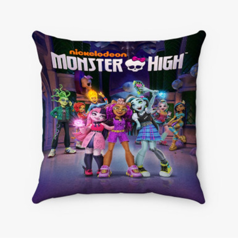 Pastele Monster High Custom Pillow Case Awesome Personalized Spun Polyester Square Pillow Cover Decorative Cushion Bed Sofa Throw Pillow Home Decor