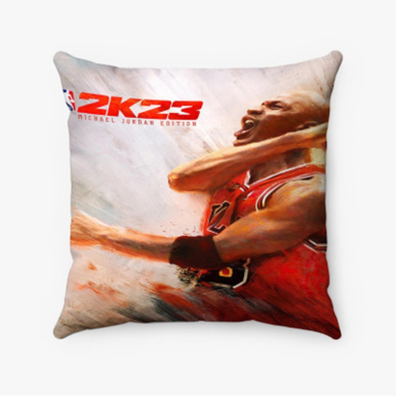 Pastele NBA 2k23 Michael Jordan Custom Pillow Case Awesome Personalized Spun Polyester Square Pillow Cover Decorative Cushion Bed Sofa Throw Pillow Home Decor