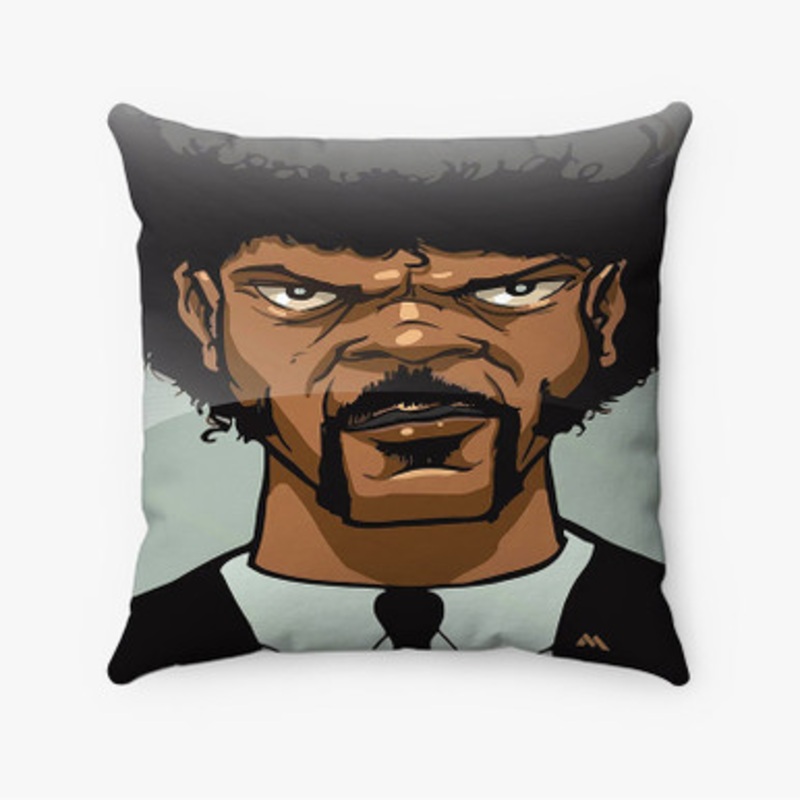 Pastele Samuel L Jackson Pulp Fiction Custom Pillow Case Awesome Personalized Spun Polyester Square Pillow Cover Decorative Cushion Bed Sofa Throw Pillow Home Decor