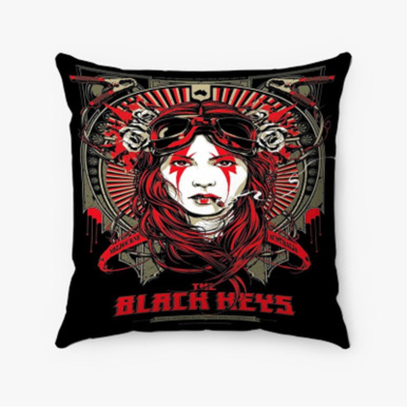 Pastele The Black Keys Custom Pillow Case Awesome Personalized Spun Polyester Square Pillow Cover Decorative Cushion Bed Sofa Throw Pillow Home Decor
