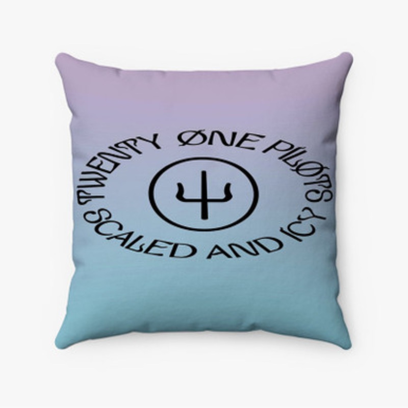 Pastele Twennty One Pilots Scaled and Icy Custom Pillow Case Awesome Personalized Spun Polyester Square Pillow Cover Decorative Cushion Bed Sofa Throw Pillow Home Decor